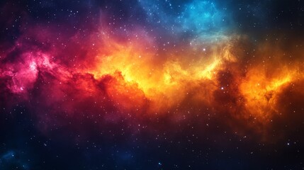 Naklejka premium Colorful Cosmic Nebula