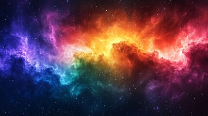 Naklejka premium Colorful Nebula and Starry Space Background