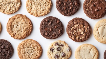 Delicious assortment of freshly baked cookies in various flavors, perfect for dessert lovers and culinary enthusiasts.