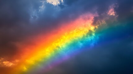Fototapeta premium Rainbow in Stormy Sky