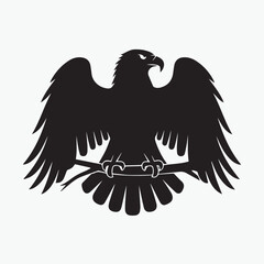 Bold Eagle Silhouette illustration design.