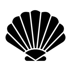 Scallop black icon