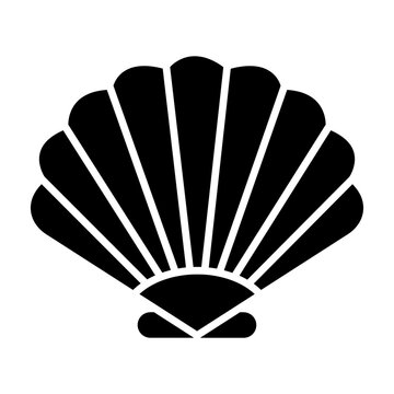 Scallop black icon