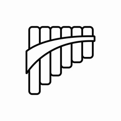 flute music tool icon sign vector