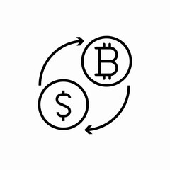 dollar bitcoin exchange icon sign vector