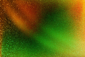 Black dark blue, green, orange, gold, shiny glitter abstract gradient background with space....