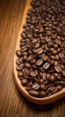 A Rich Pile of Freshly Roasted Coffee Beans Showcasing the Perfect Blend of Dark Roast