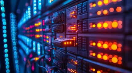 Fototapeta premium Server Room Technology