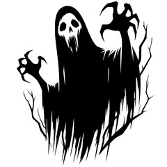 Scary ghost silhouette