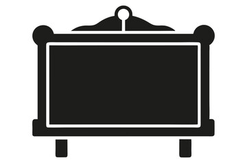 Bulletin Board vector silhouette