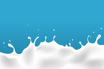 milk or yogurt element white background