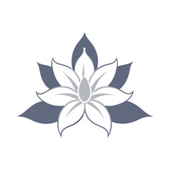 Elegant Black Rose Silhouette with Delicate Petals in Minimalist Design