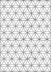 Coloring book page. Colorless pattern with abstract elements. Coloring for adults.