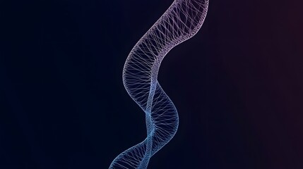 Abstract Digital Swirl in Neon Blue and Pink