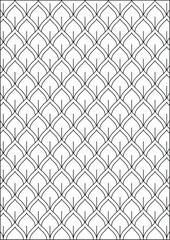 Coloring book page. Colorless pattern with abstract elements. Coloring for adults.
