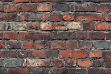 Obraz premium photorealistic image of an old, weathered brick wall with visible bricks and chipped paint