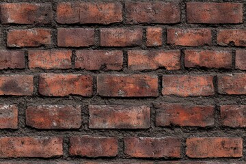 Obraz premium photorealistic image of an old, weathered brick wall with visible bricks and chipped paint