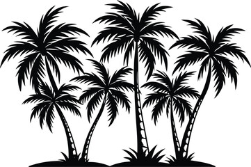 Fototapeta premium palm tree silhouettes