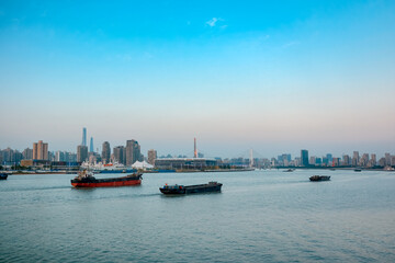 Fototapeta premium The scenery of the Huangpu River in Shanghai.
