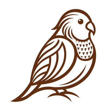 recommend clip art: budgerigar vector logo icon design minimalist template 