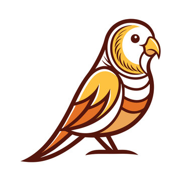 recommend clip art: budgerigar vector logo icon design minimalist template 
