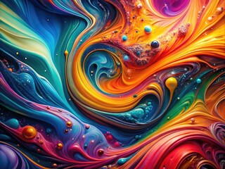 Abstract artistic background with vibrant colors and fluid shapes for creative design projects