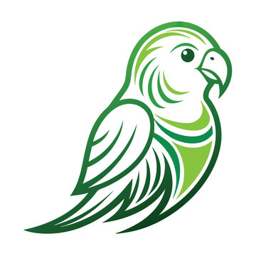 recommend clip art: budgerigar vector logo icon design minimalist template 