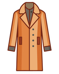 Coat vector illustration isolated on a white background