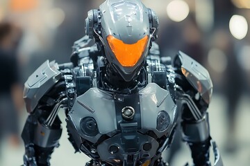 Fototapeta premium robot cyborg soldier