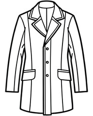 Coat vector line art