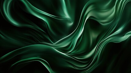 Fototapeta premium Abstract Green Silk Drapery