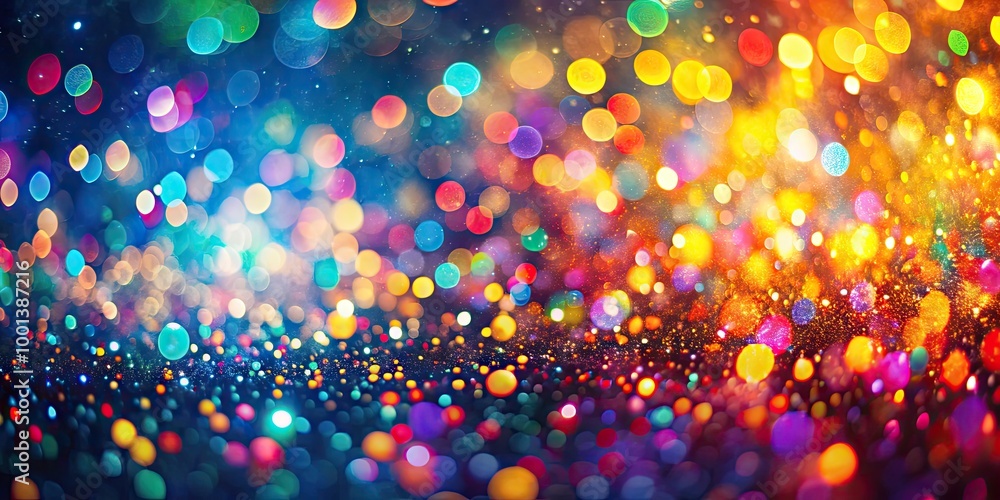 Poster abstract lights background with bright bokeh effects, perfect for design and creative projects
