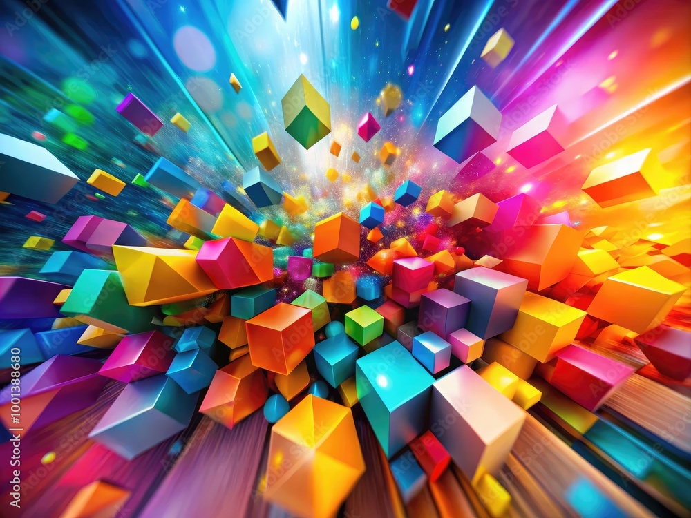 Poster abstract smart background with vivid colors and geometric shapes for modern design projects