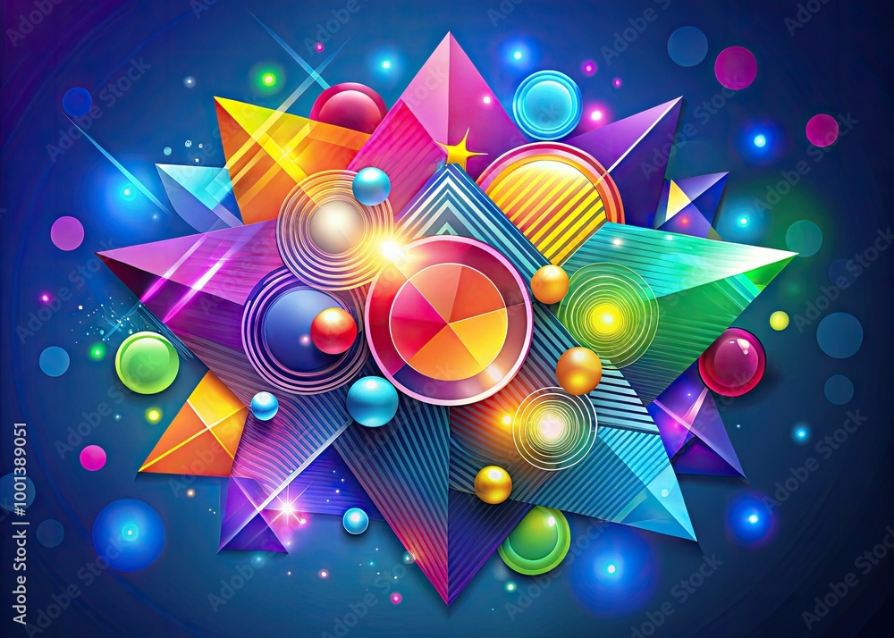 Poster abstract vector graphic shapes for modern design projects, backgrounds, and creative applications