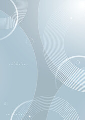 Gray abstract background with geometric circle shapes