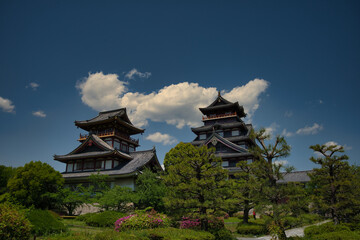 A view of Fushimi-Momoyama castle on a sunny day.  Kyoto Japan
