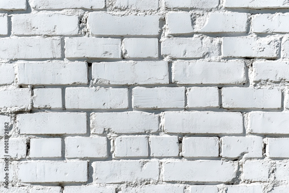 Poster seamless pattern of a light gray brick wall, perfect for adding depth and texture