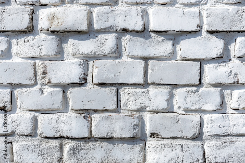 Poster seamless pattern of a light gray brick wall, perfect for adding depth and texture