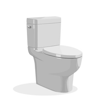 recommend clip art: Toilet Bowl Vector Isolated on White Background. Illustration of a Toilet Bowl Vector. White Ceramic Toilet Vector Illustration.