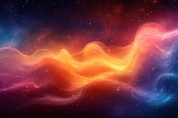 Obraz premium A colorful, swirling galaxy of stars and nebulae