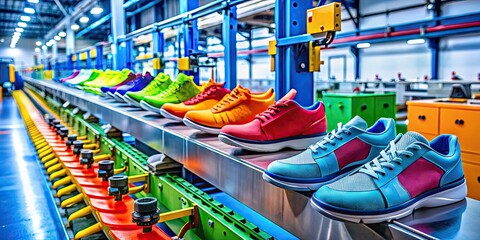 Advanced Machinery and Equipment in a Modern Shoe Manufacturing Facility for Efficient Production