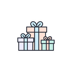 Gifts icon vector illustration. Gifts symbol isolated on white background