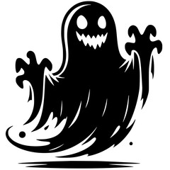 Halloween celebration ghost silhouette