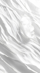 Obraz premium A textured white silk fabric backdrop featuring crumpled and wrinkled patterns with a rough, old, and grunge appearance