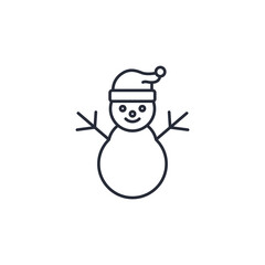 Snowman icon vector illustration. Snowman symbol isolated on white background