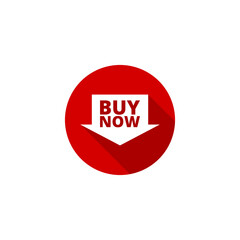 Buy now arrow icon isolated on transparent background