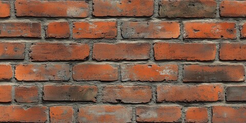 Fototapeta premium seamless texture of red brick wall, showcasing the unique charm