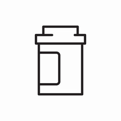 Flask for medicine icon sign vector