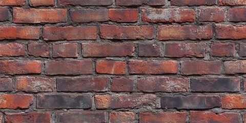 Naklejka premium seamless texture of red brick wall, showcasing the unique charm