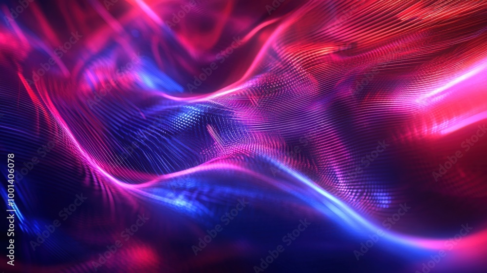 Poster dynamic light technology patterns featuring abstract shapes, ideal for modern digital art and tech v
